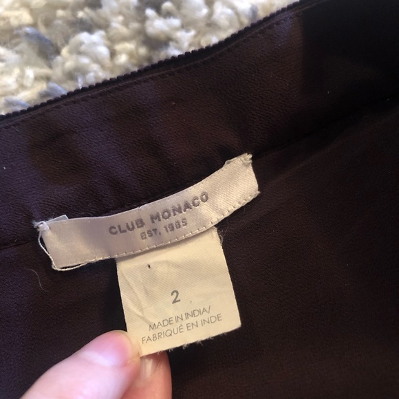 Club Monaco Gold/Burgundy Beaded Skirt Sz 2 - Picture 5 of 8